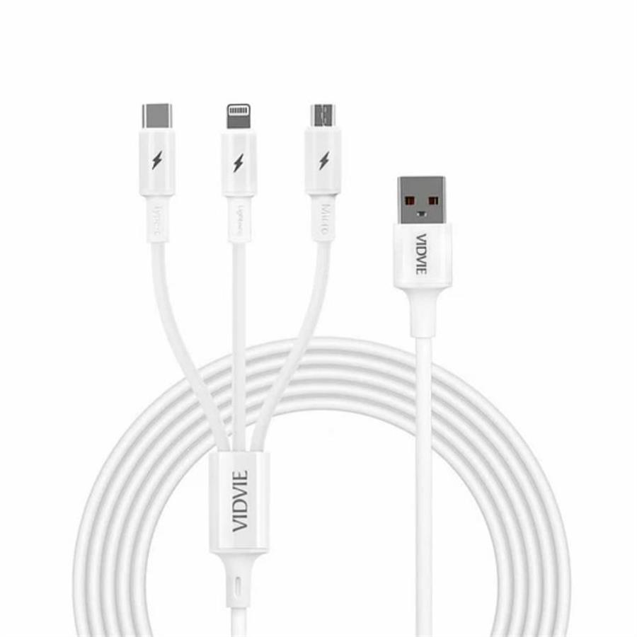 Cable 3 en 1 Lightning, C, Micro, Cb4003 Vidvie
