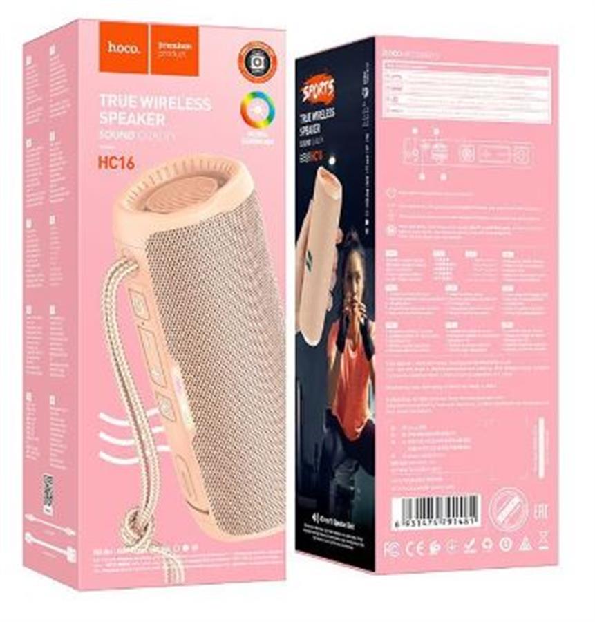 Parlante Bluetooth Hoco Hc16 Rosado