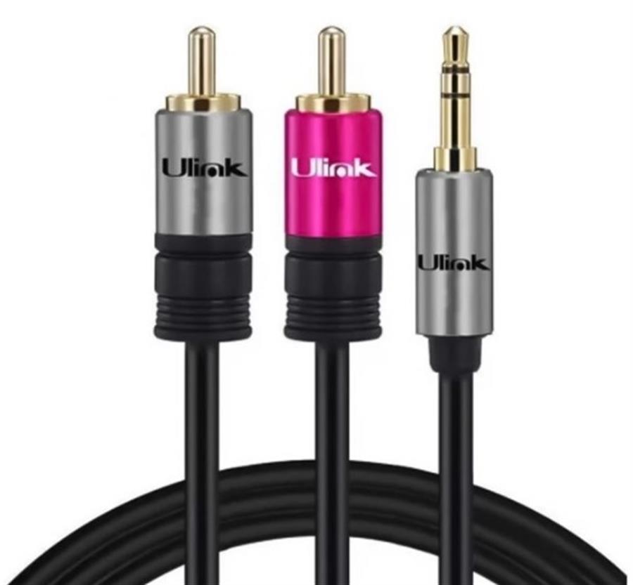 Cable Auxiliar 3.5mm M a 2 Rca M 1.8mts Ulink UL-PROAD352RC