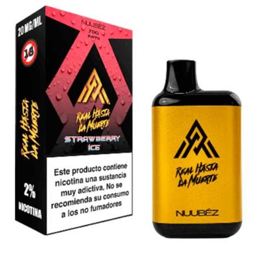 Vaper Desechable Real Hasta La Muerte By Nuubez - StrawBerry Ice 700 Puffs