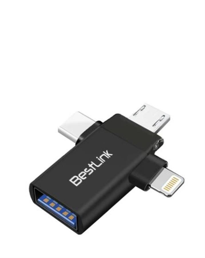 Adaptador Otg USB H a UsbC / Micro-Usb / Lightning M Bestlink BL-adotg30
