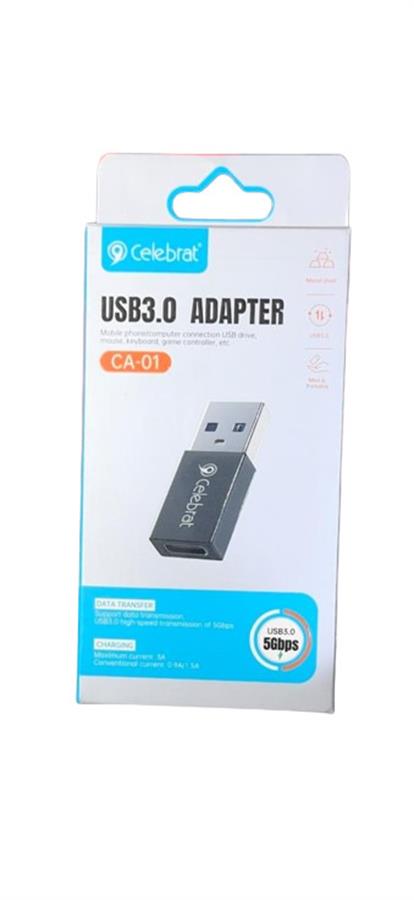 Adaptador Otg UsbC H a USB M Celebrat Ca01