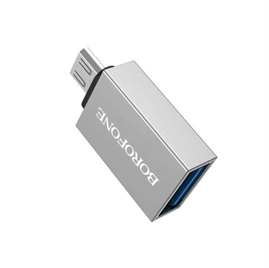 Adaptador Otg Micro Usb M a Usb H  Borofone Bv2