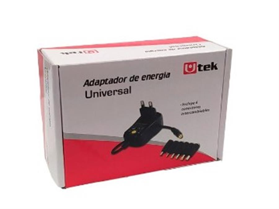 Cargador Universal 3/4.5/5/6/7.5/9/12V - 2A - 7 conectores / Utek UT-UCH24 multirol cargador