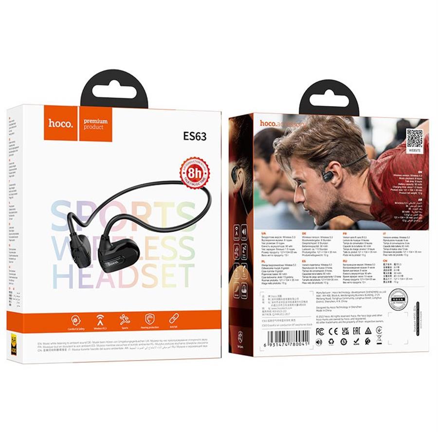 Audifonos Inalambricos Conducción Osea Hoco Es63