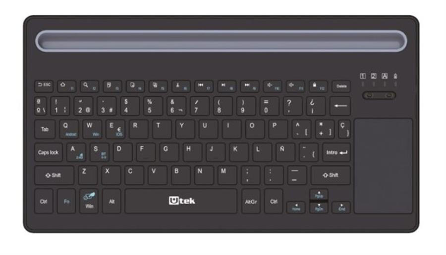 Teclado Inalambrico con Touchpad Bluetooth  Utek UT-KBBT900P