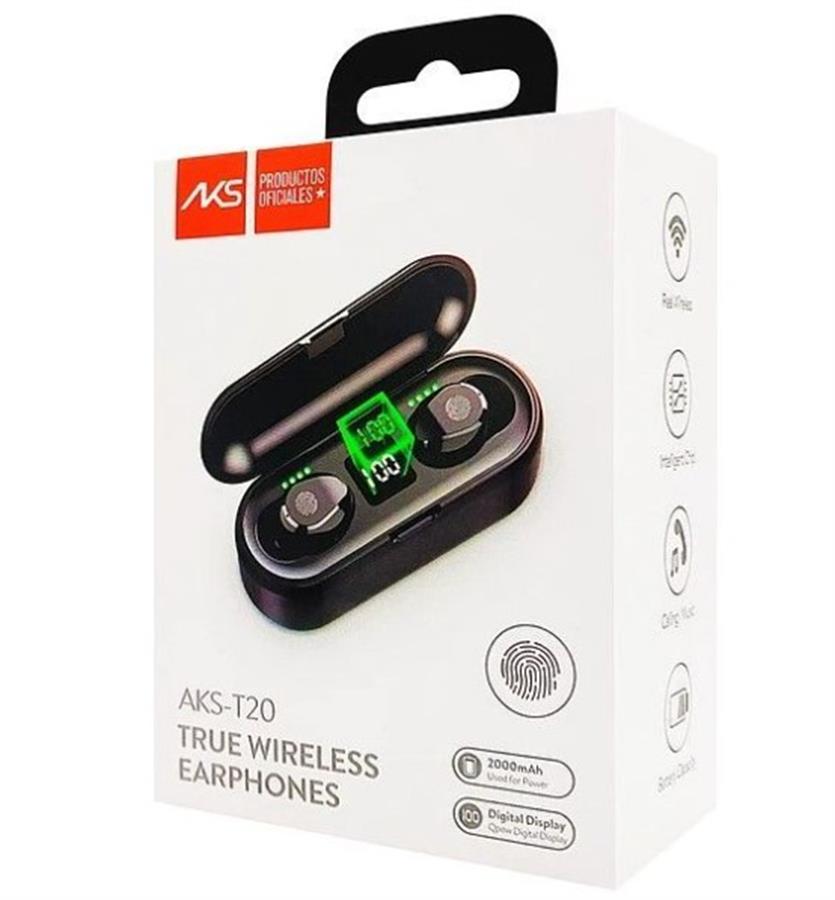 Audifonos Inalambricos con Power Bank Aks-t20