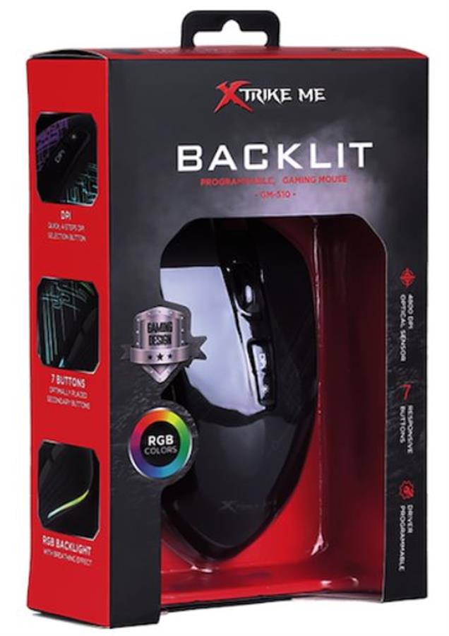 Mouse Gamer Xtrike Me Backlit GM-510
