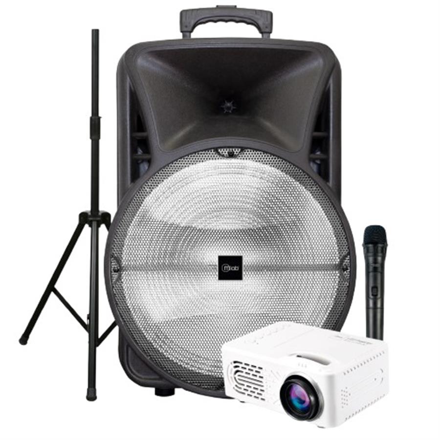 Kit Parlante Bluetooth + Microfono + Proyector Mlab Heavy Bass2