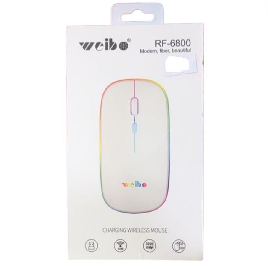 Mouse Inalambrico Rf-6800 Gris Weibo