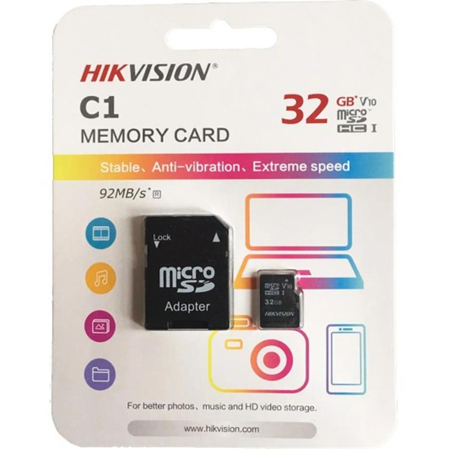 Memoria Micro SD 32gb Hikvision C1 Clase 10
