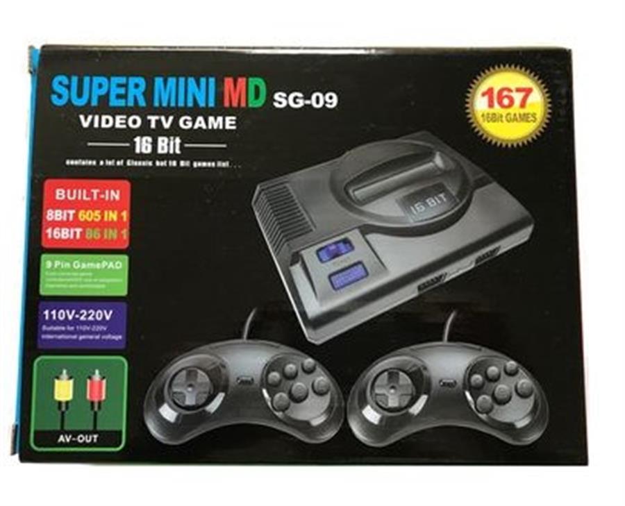 Consola Retro Super Mini Md Sg09 - 167 Juegos 16bit