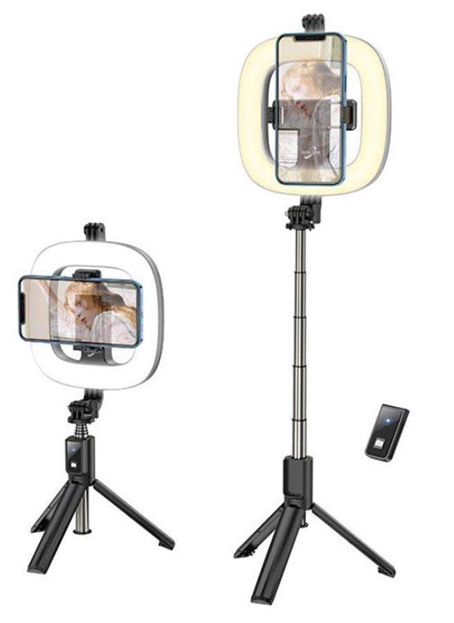 Kit De Transmision Triode / Palo Selfie + Luz Led  3en1 - Hoco Lv03