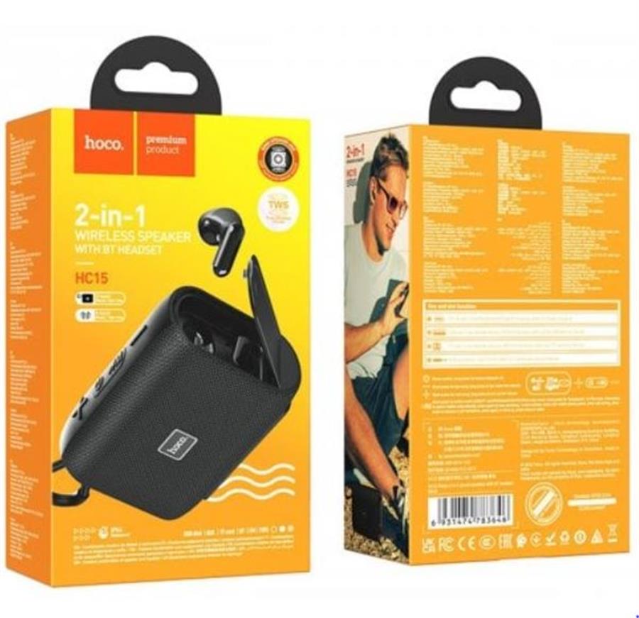 Parlante + Audifonos 2en1 Bluetooth Hoco Hc15