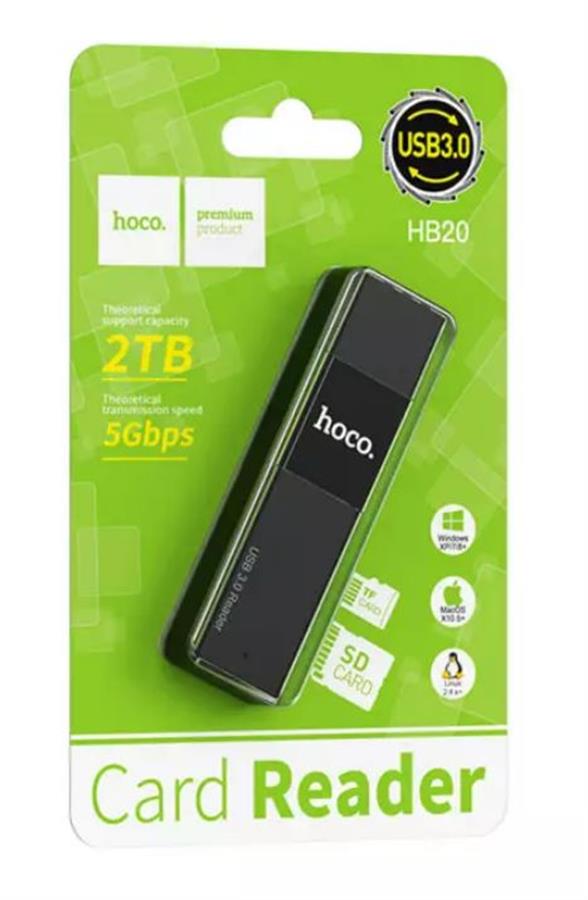 Lector De Memorias SD / MicroSd a USB Hb20 Hoco