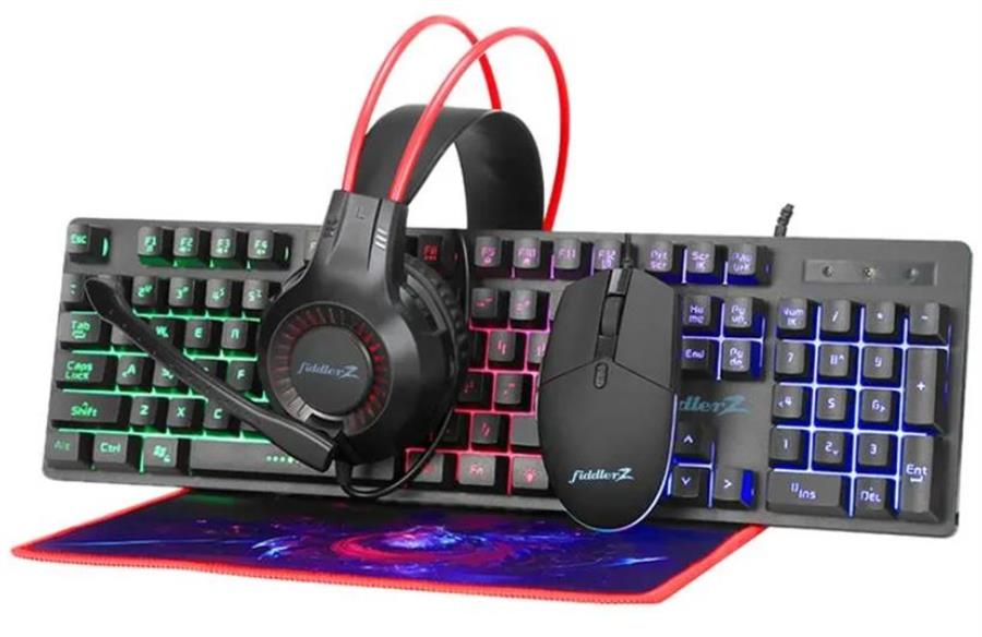 Kit Gamer Fiddler Teclado + Mouse + Mouse Pad + Audífonos - IMC406
