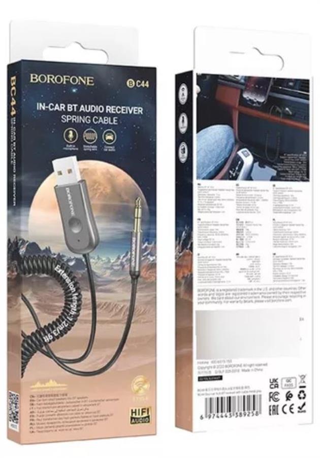 Receptor Bluetooth a Auxiliar para Auto Bc44 Borofone