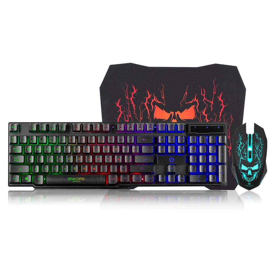 Kit Gamer Teclado + Mouse Enkore Brain 3