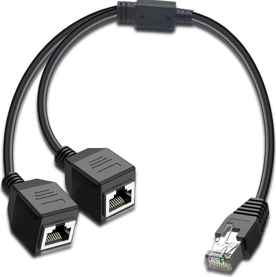 Adaptador Rj45 M a 2 Rj45 H Splitter