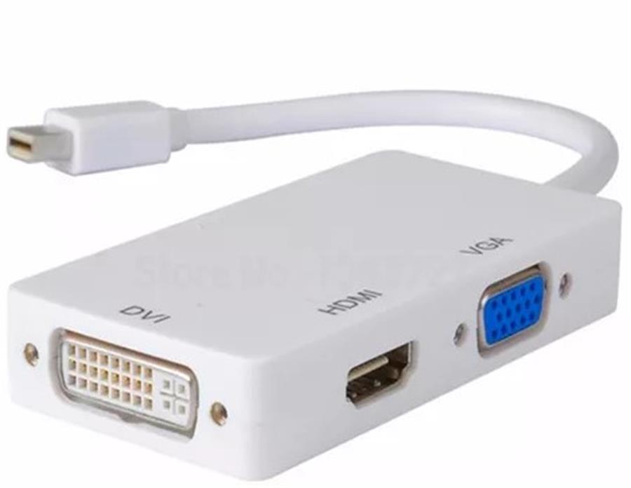 Adaptador Mini DisplayPort M a Hdmi / Vga / Dvi-i H 3en1