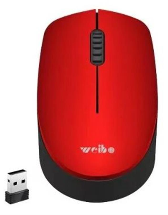 Mouse Inalambrico Rf-6300 Rojo Weibo