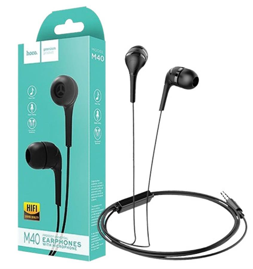 Audifonos Hoco 3.5mm Negro M40