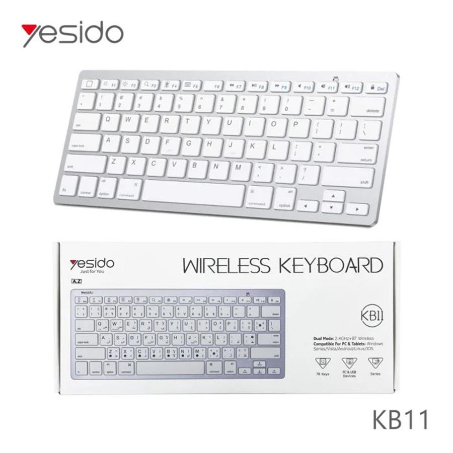 Teclado Inalambrico + Bluetooth Yesido Kb11