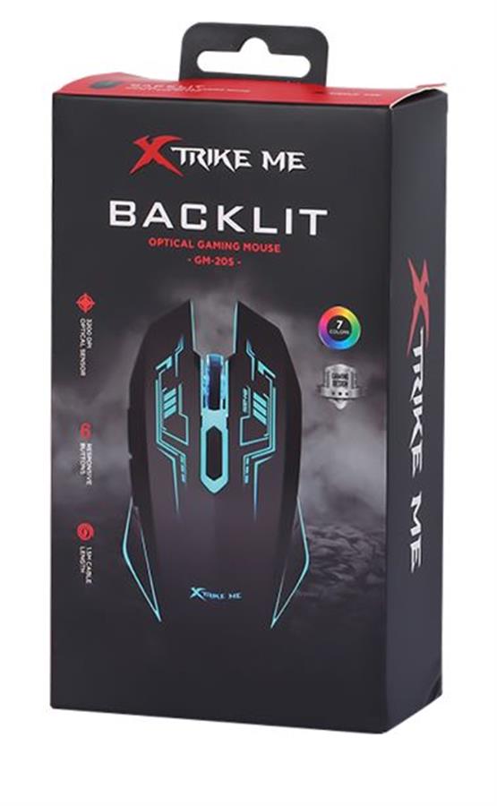 Mouse Gamer Xtrike Me Backlit GM-205