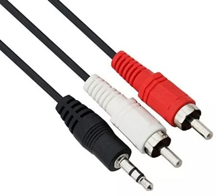 Cable Auxiliar 3.5mm M a 2 Rca M 1.5mts  Irm