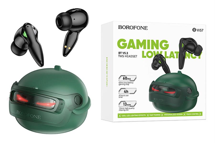 Audifonos Inalambricos Gaming Borofone BW57 Verde