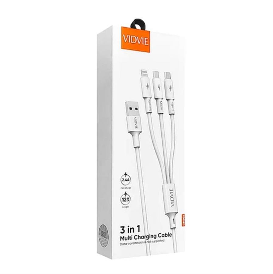 Cable 3 en 1 Lightning, C, Micro, Cb4003 Vidvie