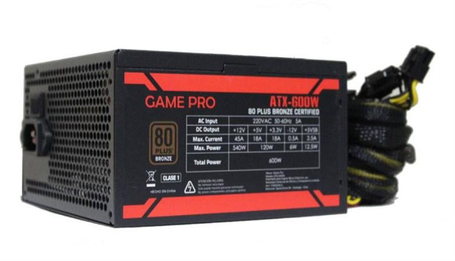 Fuente De Poder Game Pro 600W 80plus Bronze ATX-600W