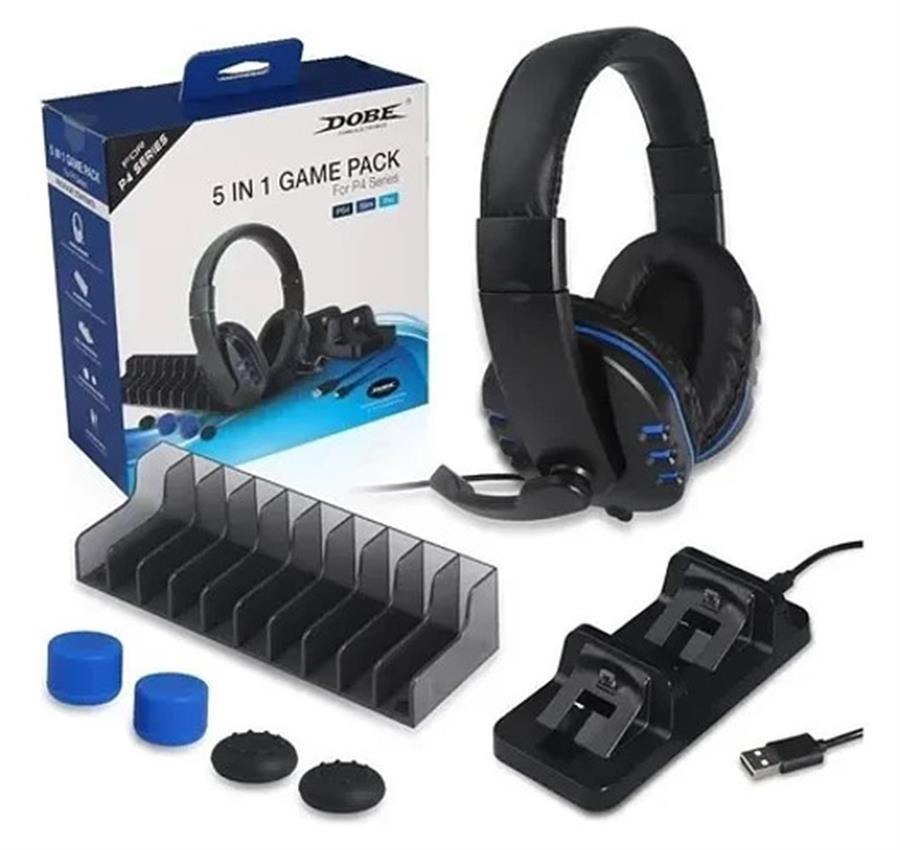 Game Pack Accesorios Ps4 5en1 Dobe