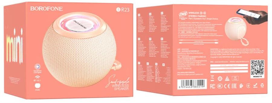 Parlante Bluetooth Br23  Rosado Borofone