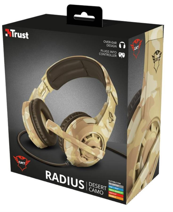 Audifonos Gamer Trust Radius Desert Camo